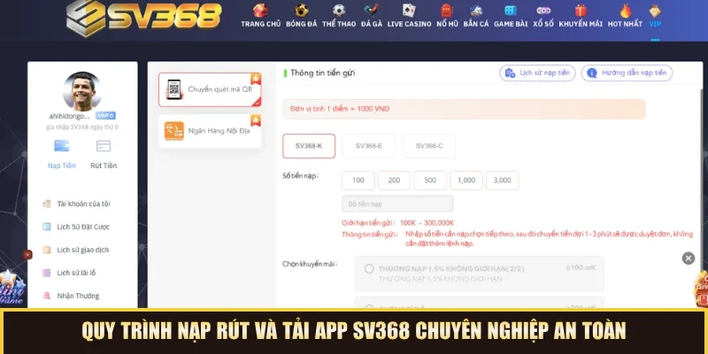 SV368🎖️Trang Chủ Nhà Cái Sv368 Đá Gà Thomo Top 1 VN 33 Quy trình nạp rút và tải app SV368 chuyên nghiệp an toàn